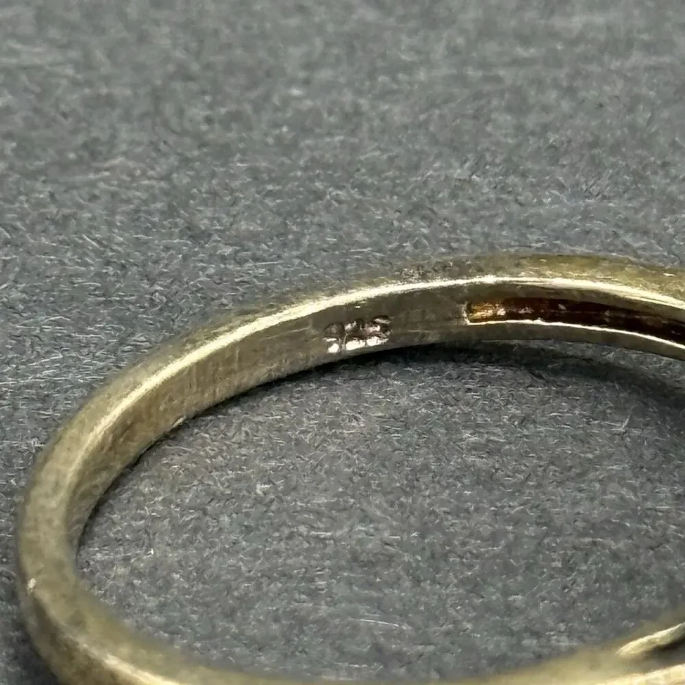 Vintage 925 Sterling Silver Oval Cut Black Onyx Solitaire Ring Size 8.5